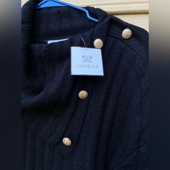 NWT Rafaella Black Cowl Neck Sweater - Picture 3 of 7